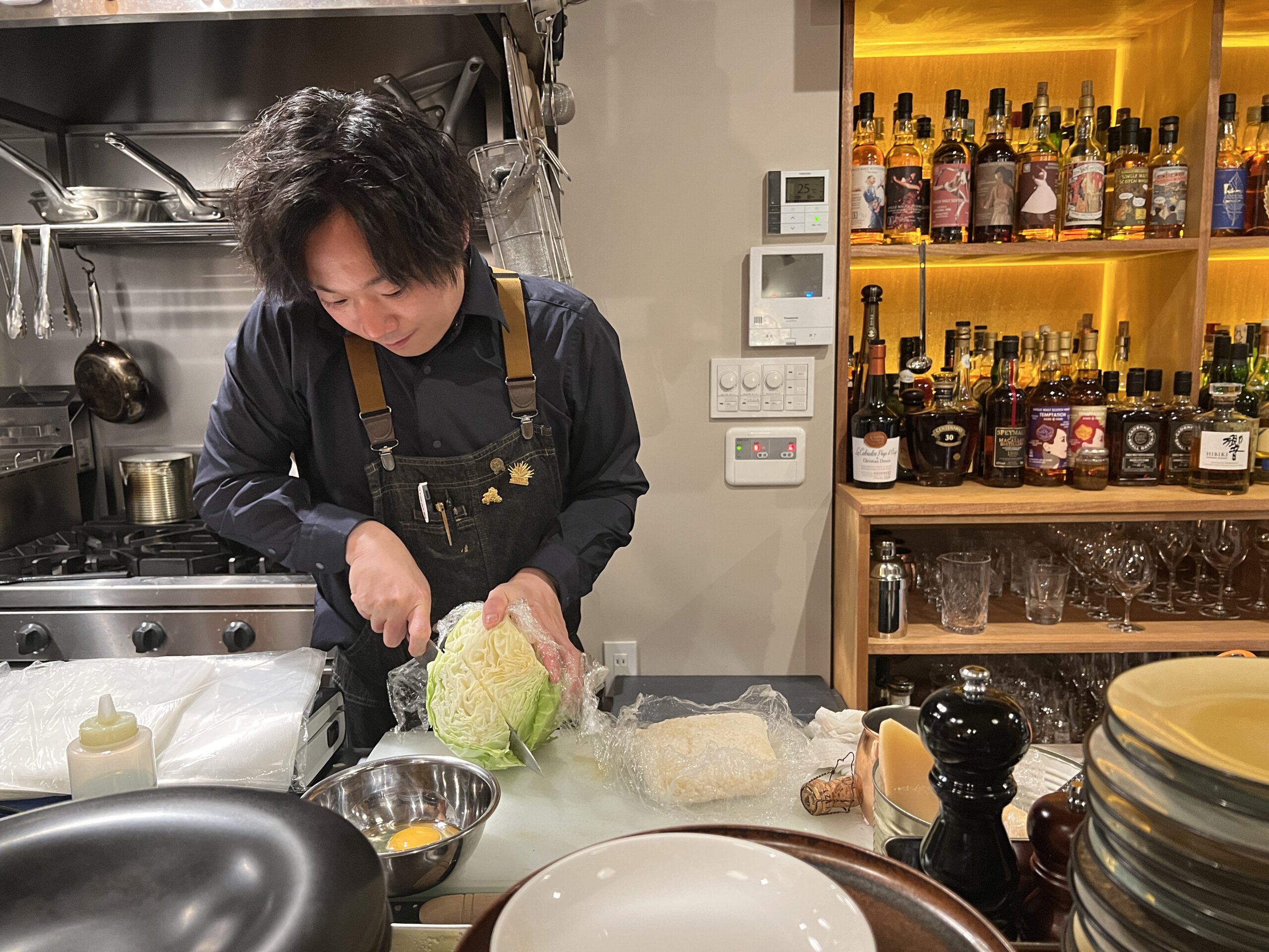 オーナーシェフ調理風景