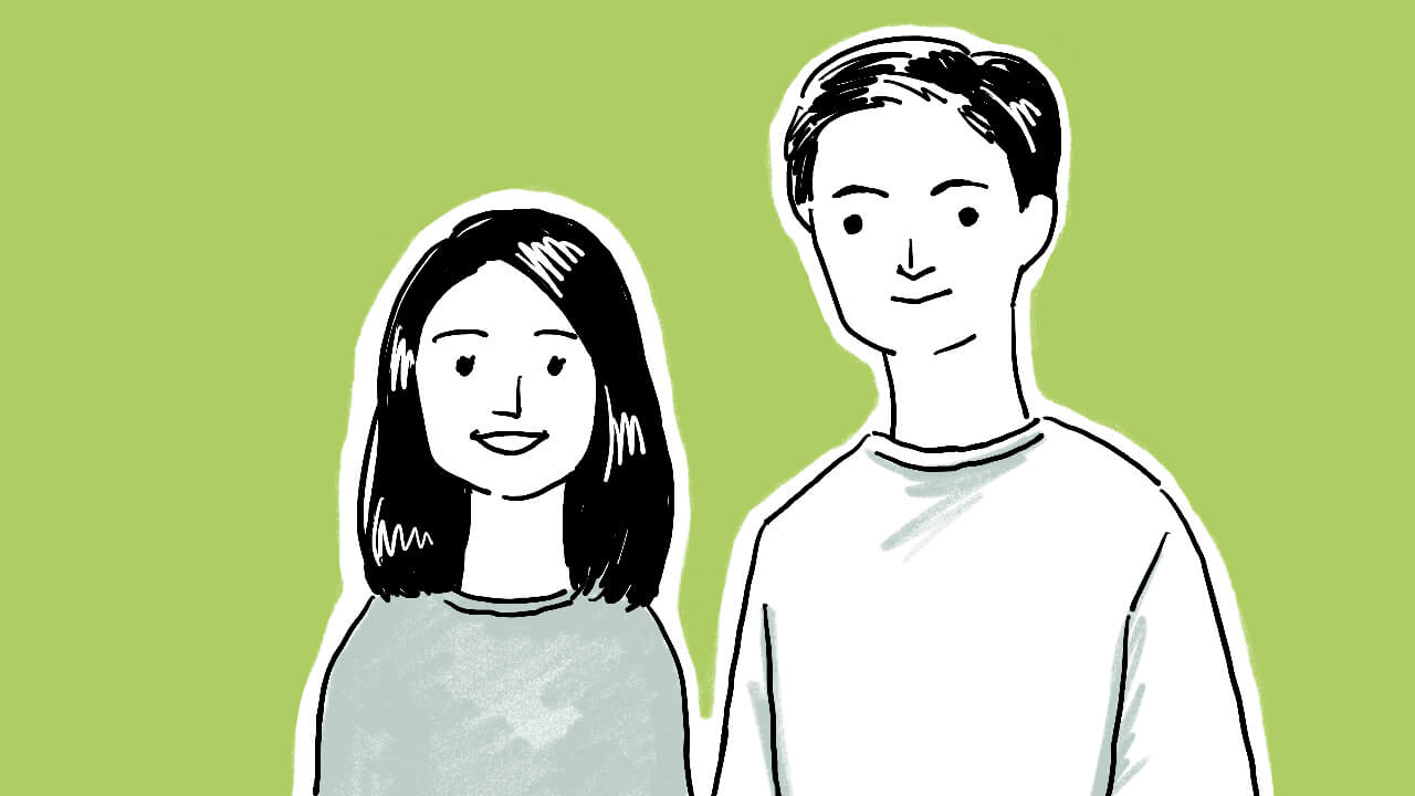 オーナご夫婦のイラスト