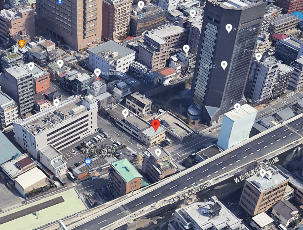 新築マンション探訪:ザ・パークワンズ深川門前仲町の上空写真