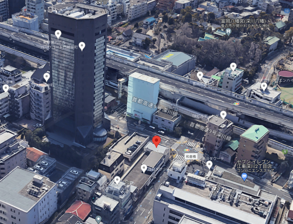 新築マンション探訪:ザ・パークワンズ深川門前仲町の上空写真