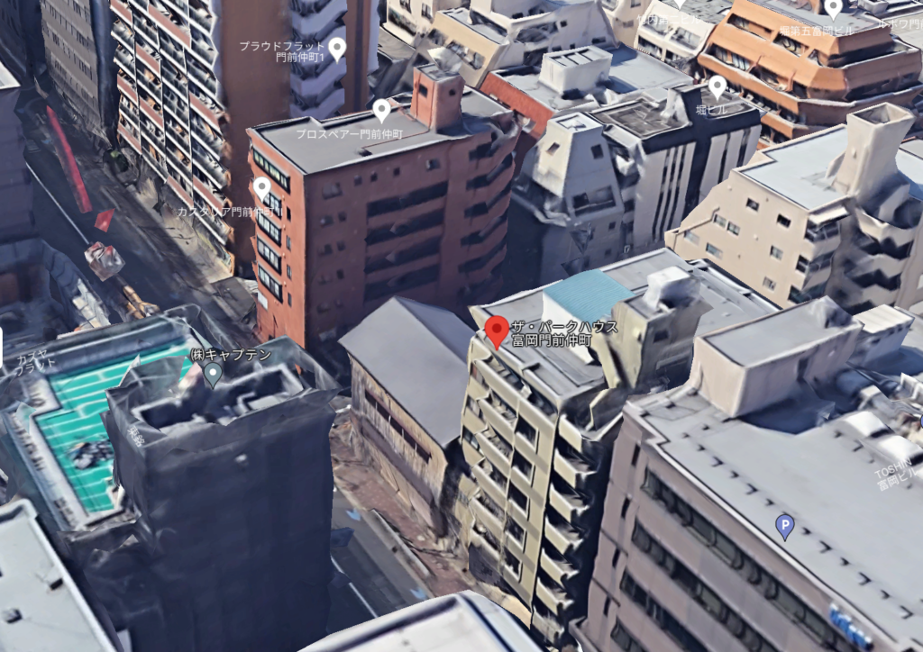 新築マンション探訪: ザ・パークハウス富岡門前仲町の空中写真