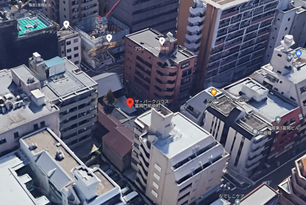 新築マンション探訪: ザ・パークハウス富岡門前仲町の空中写真